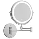 Embellir Extendable Makeup Mirror, 10X Magnifying, Double-Sided, Silver, 33x32cm, LED Touch Controls, Adjustable Lighting