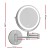 Embellir Extendable Makeup Mirror, 10X Magnifying, Double-Sided, Silver, 33x32cm, LED Touch Controls, Adjustable Lighting