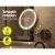 Embellir Extendable Makeup Mirror, 10X Magnifying, Double-Sided, Silver, 33x32cm, LED Touch Controls, Adjustable Lighting