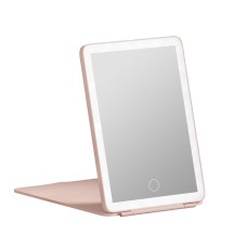 Embellir Compact Makeup Mirror with LED Light, ABS and Glass, 20x13.5cm, Pink, Foldable Travel Beauty Accessory