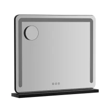 Embellir Makeup Mirror, Aluminum Frame, 60x50cm, Black, Hollywood Vanity with LED Light, Touch Controls, 3 Color Temps