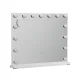 Embellir Makeup Mirror, Metal & MDF, 60x52cm, White, Hollywood Vanity with LED Light & 10x Magnification