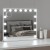 Embellir Makeup Mirror, Metal & MDF, 60x52cm, White, Hollywood Vanity with LED Light & 10x Magnification