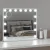 Embellir Makeup Mirror, Metal & MDF, 60x52cm, White, Hollywood Vanity with LED Light & 10x Magnification