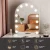 Embellir 40x50cm Vanity Makeup Mirror with LED Bulb Lights, 5x Magnifier, Aluminium Frame, 3 Colour Modes, White Arch
