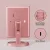 Embellir Tri-fold Makeup Mirror with LED Light, ABS Glass, Pink, 34.5x12.5x29.5cm, 1X2X3X