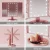 Embellir Tri-fold Makeup Mirror with LED Light, ABS Glass, Pink, 34.5x12.5x29.5cm, 1X2X3X