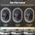 Embellir 2 Pack Oval LED Wall Mirror 50x75cm with Anti-Fog, Touch Control, Adjustable Light for Bathroom Decor