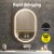Embellir 2 Pack Oval LED Wall Mirror 50x75cm with Anti-Fog, Touch Control, Adjustable Light for Bathroom Decor