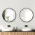 Embellir 2 Pack 50cm Round Wall Mirror, Black Framed Makeup Mirror for Bathroom, Premium MDF, Anti-Fog, Home Decor