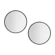 Embellir 60cm Round Wall Mirror Set of 2, Black Framed, Premium MDF, Mist Removal, Bathroom Makeup Home Decor