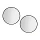 Embellir 2 Pack 70cm Round Wall Mirrors, Black Framed, Premium 3.2cm Thick, MDF Backing, Home Bathroom Decor