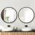 Embellir 80cm Round Wall Mirror Set of 2, Black Framed, Premium Silver Plated, MDF Back, Bathroom Makeup Decor Embellir 80cm Round Wall Mirror Set of 2, Black Framed, Premium Silver Plated, MDF Back, Bathroom Makeup Decor