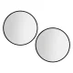Embellir 2 Pack 90cm Round Wall Mirrors, Black Framed, Premium 3.2mm Glass, MDF Backing, Bathroom Home Decor