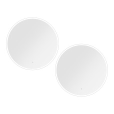 Embellir 2-Pack 80cm Round Wall Mirrors with Waterproof LED Light Strip, Anti-Fog Touch Control for Bathroom Vanity