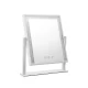 Embellir Standing Makeup Mirror, Metal, 25x30cm, White, LED Light, 360° Rotatable, Hollywood Vanity Style