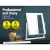 Embellir Standing Makeup Mirror, Metal, 25x30cm, White, LED Light, 360° Rotatable, Hollywood Vanity Style