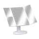 Embellir Tri-fold Makeup Mirror, ABS & Glass, 34.5x24cm, LED Light, 1X2X3X Magnifying, Portable with Touch Control