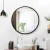Embellir Round Wall Mirror, MDF Frame, 50cm, Black, Premium Clarity, Mist Removal, Home Decor, Bathroom Essential