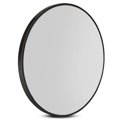 Embellir Wall Mirror, MDF Frame, 60cm Round, Black, Premium Clarity, Bathroom Decor, Mist Removal Feature Embellir Wall Mirror, MDF Frame, 60cm Round, Black, Premium Clarity, Bathroom Decor, Mist Removal Feature