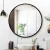 Embellir Round Wall Mirror, MDF Frame, 90cm Diameter, Black, Premium Clarity, Mist Removal, Bathroom & Home Decor