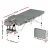 Zenses Massage Table, Aluminium, 55cm Wide, Grey, 210cm Length, Portable 2-Fold, Bonus Disposable Cover Set