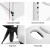 Zenses Aluminium Massage Table, 75cm Portable 2-Fold Beauty Bed, White, Adjustable, Sturdy, Includes Carry Bag & Covers
