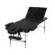 Zenses Massage Table, Aluminium, 65cm, Black, Portable 3-Fold Beauty Bed, Adjustable Heights, Professional-Grade