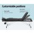 Zenses Massage Table, Aluminium, 65cm, Black, Portable 3-Fold Beauty Bed, Adjustable Heights, Professional-Grade