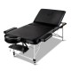 Zenses Professional Massage Table, Aluminium, 80cm Wide, Black - Portable 3 Fold Beauty Bed with Adjustable Features