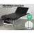 Zenses Massage Table, Aluminium, 85cm, Black, 215cm Length, Portable 3-Fold Beauty Bed with Adjustable Heights