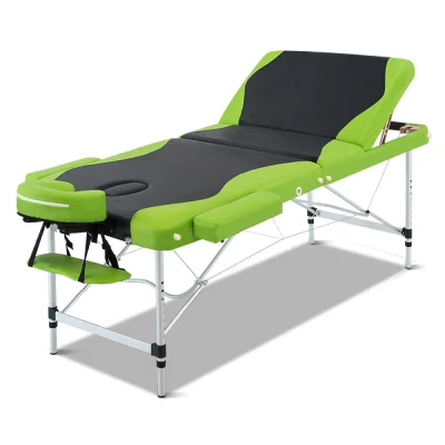 Zenses Portable 3-Fold Aluminium Massage Table, 75cm, Green, with Free Disposable Cover Set, Adjustable & Durable Zenses Portable 3-Fold Aluminium Massage Table, 75cm, Green, with Free Disposable Cover Set, Adjustable & Durable