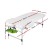Zenses Portable 3-Fold Aluminium Massage Table, 75cm, Green, with Free Disposable Cover Set, Adjustable & Durable
