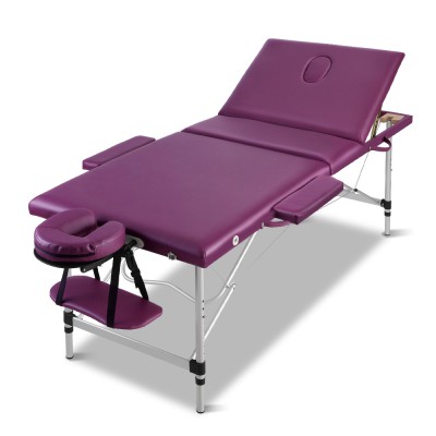 Zenses Massage Table 75cm Portable 3 Fold Aluminium Beauty Bed, Violet, Adjustable Heights, Sturdy Frame, Free Carry Bag Zenses Massage Table 75cm Portable 3 Fold Aluminium Beauty Bed, Violet, Adjustable Heights, Sturdy Frame, Free Carry Bag