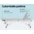 Zenses Massage Table, Aluminium, 65cm, White, 215x65x82cm, Portable 3-Fold Beauty Bed, Adjustable, Professional Use