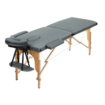 Zenses Massage Table, Wooden & Aluminium, 56cm, Grey, Portable 2-Fold Beauty Bed, 9 Adjustable Heights, 300kg Capacity Zenses Massage Table, Wooden & Aluminium, 56cm, Grey, Portable 2-Fold Beauty Bed, 9 Adjustable Heights, 300kg Capacity