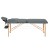 Zenses Massage Table, Wooden & Aluminium, 56cm, Grey, Portable 2-Fold Beauty Bed, 9 Adjustable Heights, 300kg Capacity