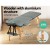 Zenses Massage Table, Wooden & Aluminium, 56cm, Grey, Portable 2-Fold Beauty Bed, 9 Adjustable Heights, 300kg Capacity