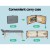 Zenses Massage Table, Wooden & Aluminium, 56cm, Grey, Portable 2-Fold Beauty Bed, 9 Adjustable Heights, 300kg Capacity
