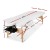 Zenses Wooden Massage Table, 3 Fold Portable Beauty Bed, 75cm Wide, Black, Adjustable Heights, Sturdy, Waterproof