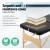 Zenses Wooden Massage Table, 3 Fold Portable Beauty Bed, 75cm Wide, Black, Adjustable Heights, Sturdy, Waterproof