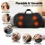 Livemor Ultra Slim Shiatsu Neck & Back Massager with Heat, PU Leather, 3 Speeds, USB Charging, Black, 1-Year Warranty