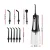 Devanti Cordless Water Flosser Black - 350ml Tank, 5 Modes, 8 Nozzle Heads, IPX7 Water-resistant, USB-C Rechargeable