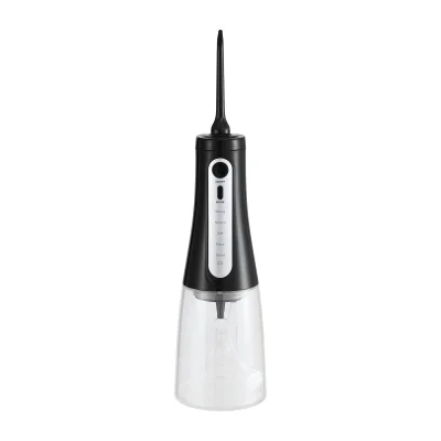 Devanti Cordless Water Flosser Black - 350ml Tank, 5 Modes, 8 Nozzle Heads, IPX7 Water-resistant, USB-C Rechargeable