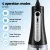 Devanti Cordless Water Flosser Black - 350ml Tank, 5 Modes, 8 Nozzle Heads, IPX7 Water-resistant, USB-C Rechargeable