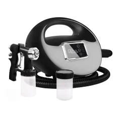 Alba Professional 700W Black HVLP Spray Tan Machine with Quiet Motor, Superfine Mist, Even Coverage, 200ml Cup, 3 Speeds