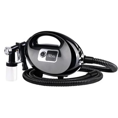 Alba Professional HVLP Spray Tan Machine Kit Black – Sunless Tanning Gun, 250ml Capacity, 3 Spray Patterns, 700W