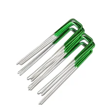 Primeturf Galvanised Steel Artificial Grass Pins - 100pcs, 3mm Thick, 150mm Long, Corrosion-Resistant, Versatile Use