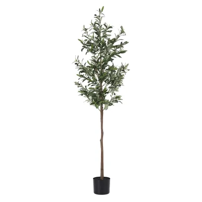 Artiss 180cm Lifelike Artificial Olive Tree – Indoor/Outdoor Décor, UV-Resistant, Maintenance-Free, Cement Base