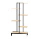Artiss 6 Tier Metal Plant Stand Zigzag Flower Pot Shelf, E1 Particle Board, 125cm Tall, Indoor Outdoor Display, Natural
